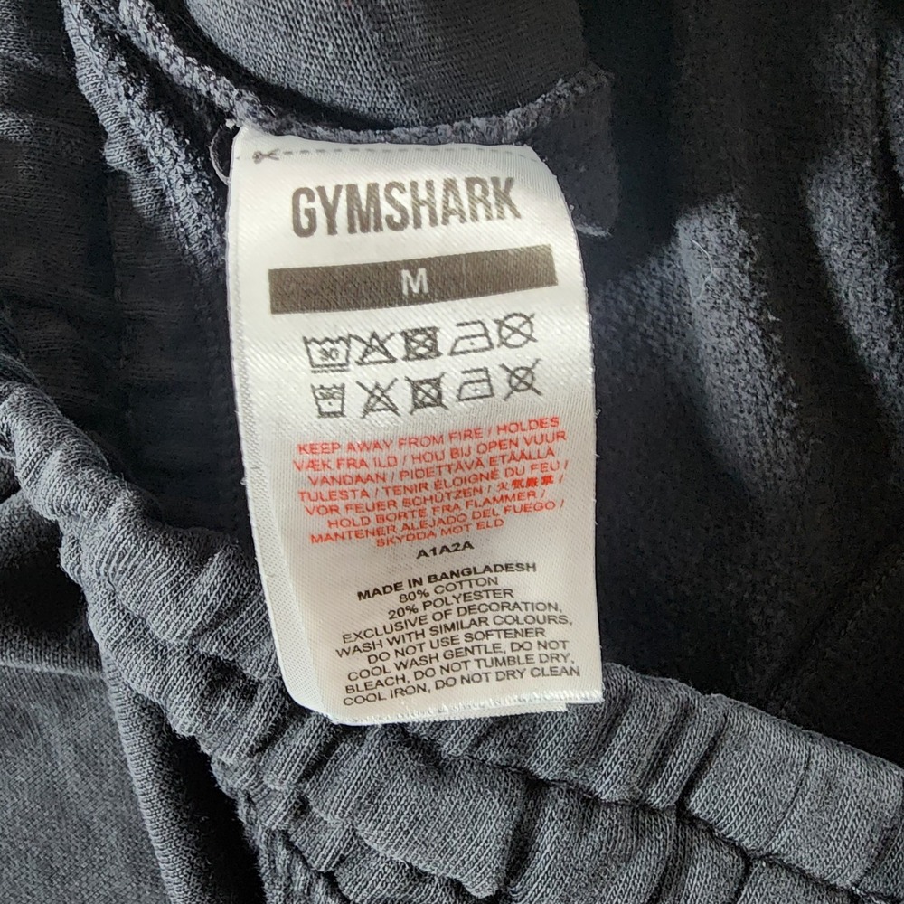 Gymshark Joggers Men Medium Black Sweatpants Tapered Athleisure Training Gym EUC - Picture 7 of 11